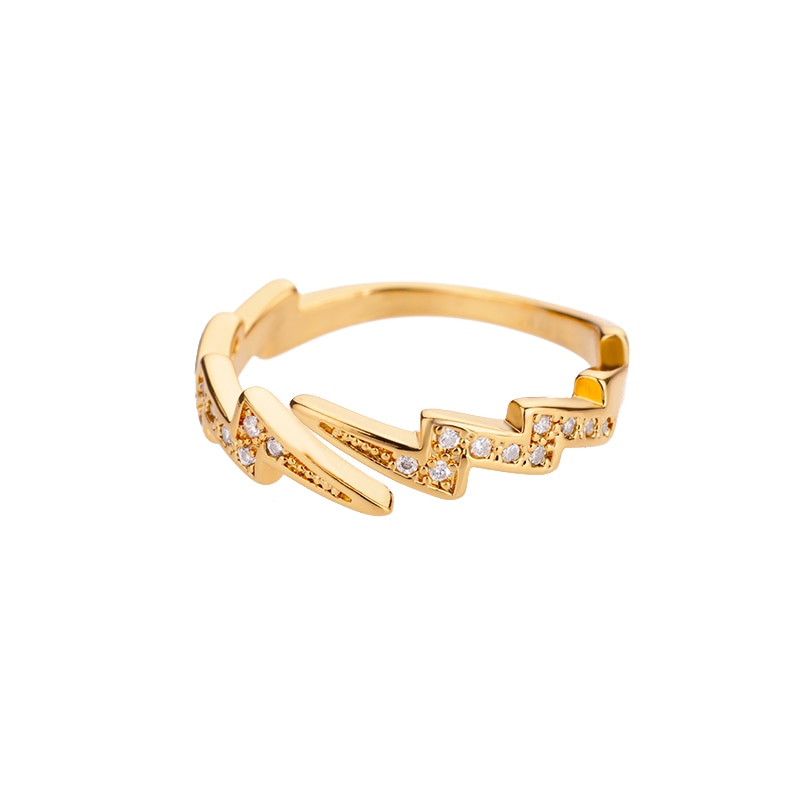 48 Style Women Stainless Steel Rings Gold Color Hollow Out Geometric Open Ring  image 11