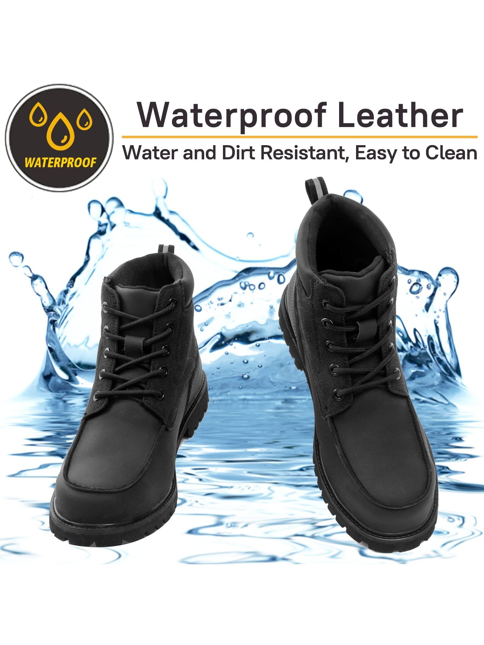 SUADEX Steel Toe Boots for Men Women Waterproof Indestructible Work Safety Boot image 3