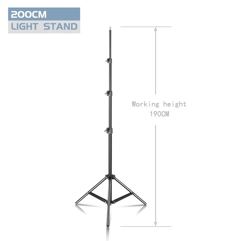 37/68/100/150/200CM Selfie Light Tripod 1/4 Screw Head Photography Portable Sta image 4