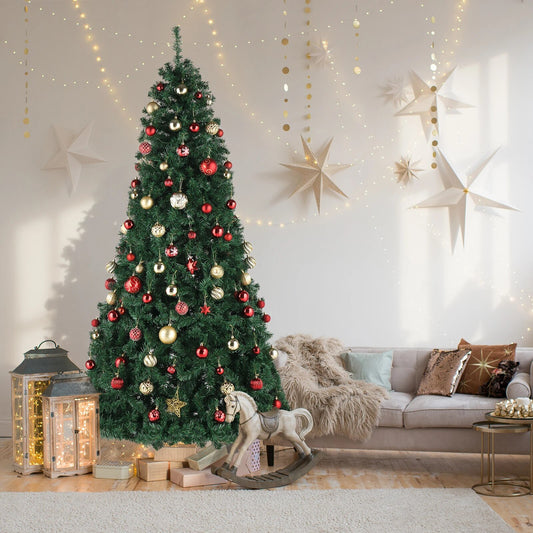 7ft Automatic Tree Structure PVC Material 450 Lights Warm Color 8 Modes 1050 Br image 0