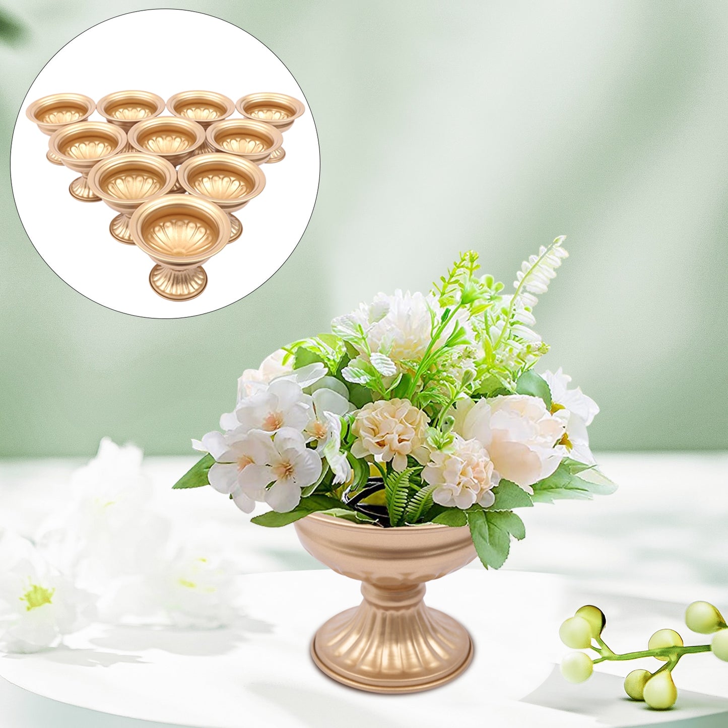 10pcs Baking Lacquer DIY Flower Trumpet Vase Tabletop Wedding Party Centerpiece image 1