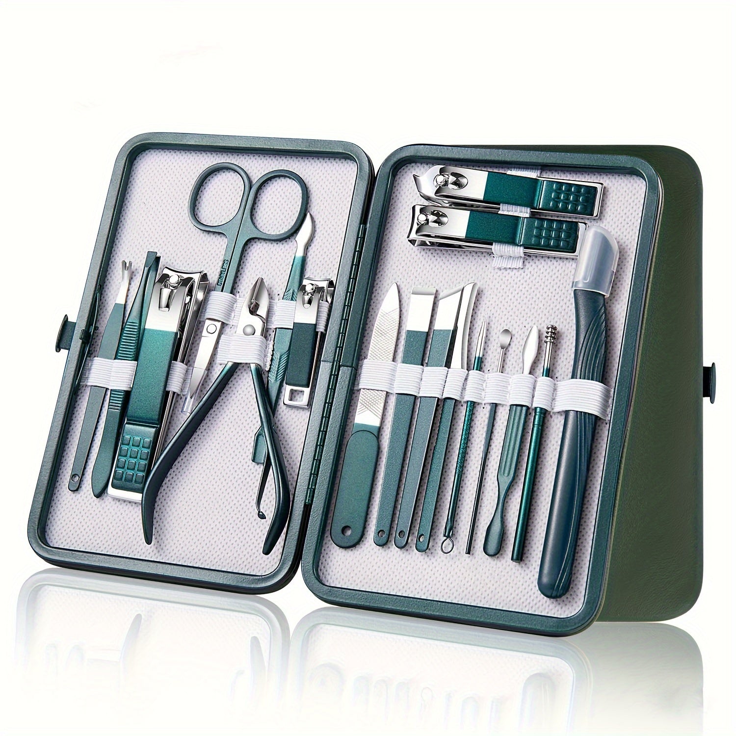 Professional 7-18 Piece Nail Care Kit Stainless Steel Manicure & Pedicure Set w image 0