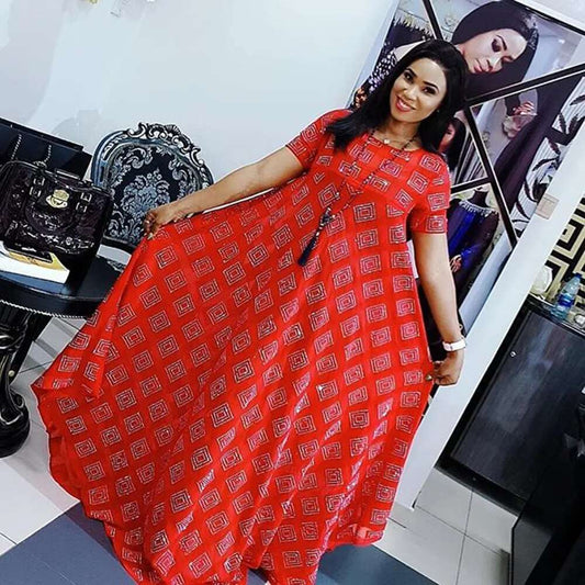Dashiki Clothing Summer New Fashion Geometry Prints Designs African Dresses For image 0