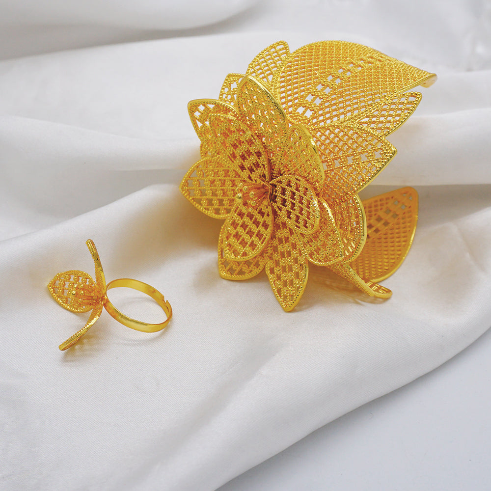 New Arrival Luxury Dubai Wide Bangle For Women Gold Color African Bracelets&Ban image 15