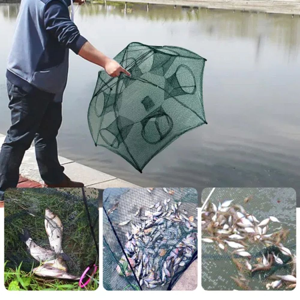 Fishing Trap Net Portable Folded Fishing Bait Trap Shrimp Minnow Crab Bait Net image 5