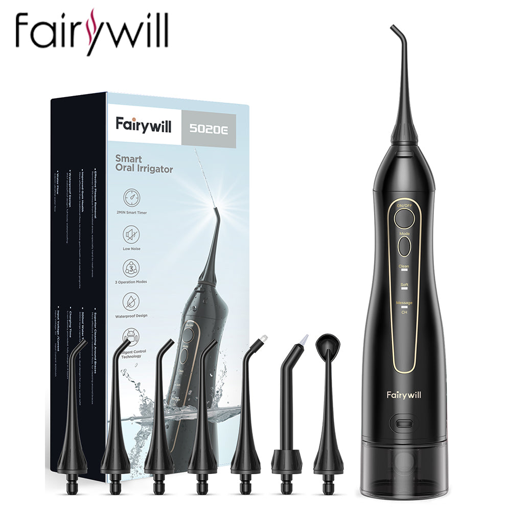 Fairywill Water Flossers for Teeth 300ML Oral Irrigator Rechargeable Portable D image 3