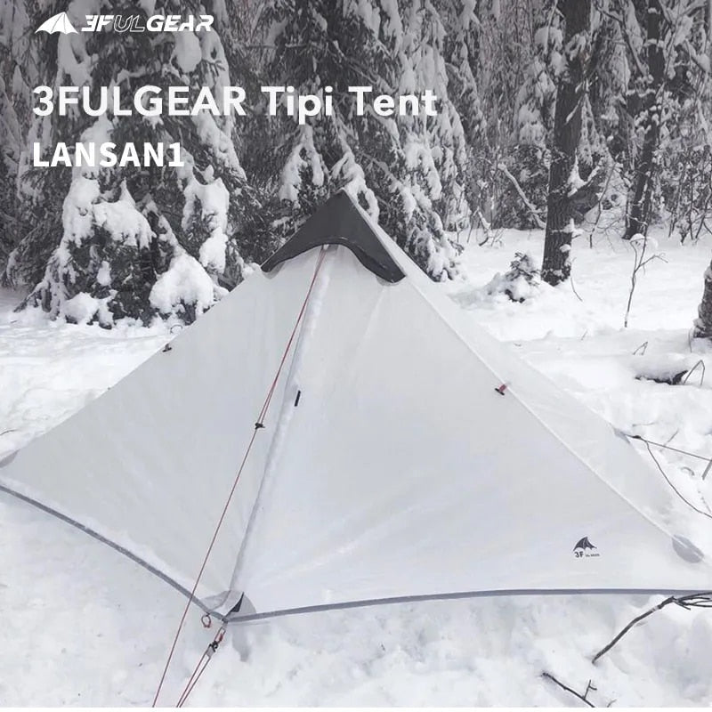 2021 New Version 230cm 3F UL GEAR Lanshan 1 Ultralight Camping 3/4 Season 15D S image 9