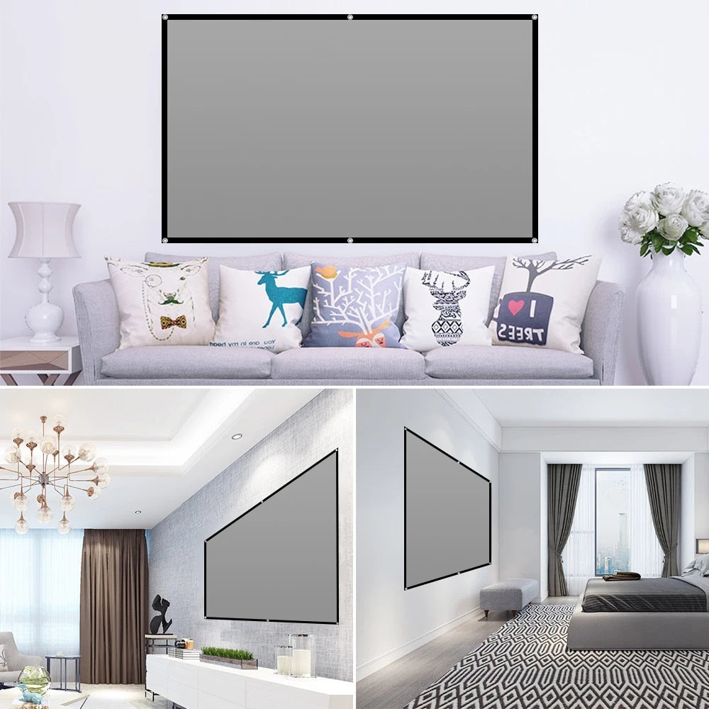 VEIDADZ Projector Screen Metal Grey Anti-Light 60-133 inch 30ƒ€š° Viewing Angle 16 image 10