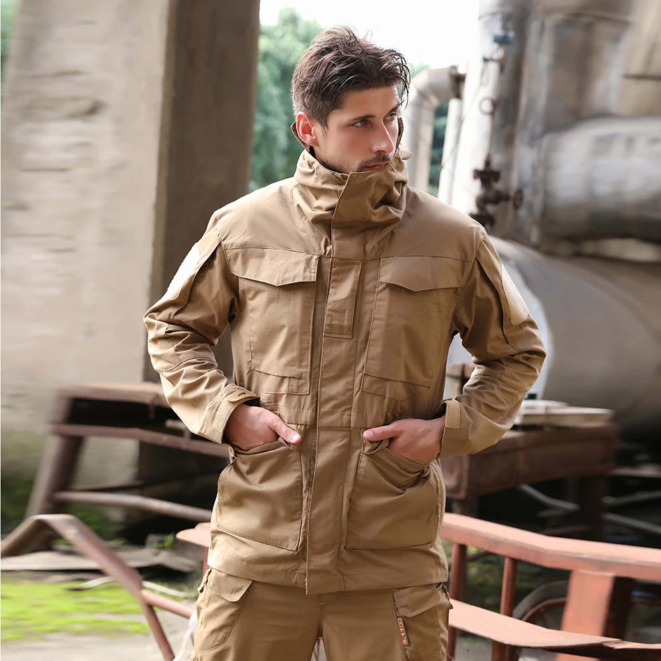 Tactical Jackets Clothes Windbreaker Field Jacket Mens Outdoor Waterproof Fligh image 5