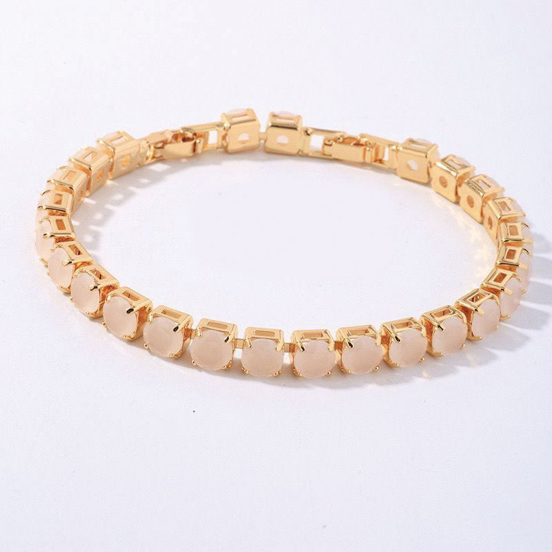 MxGxFam ( 20 cm x 6 mm ) Promotion Gold Plated 18 k Multiple Colors Powder Zirc image 6