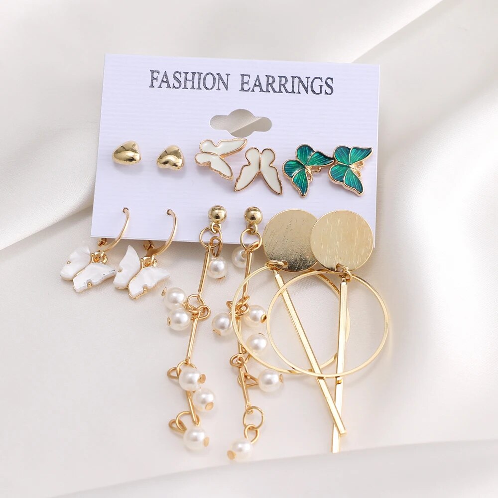 FNIO Statement Gold Color Big Bamboo Circle Hoop Earrings For Women Hip Hop Ear image 7