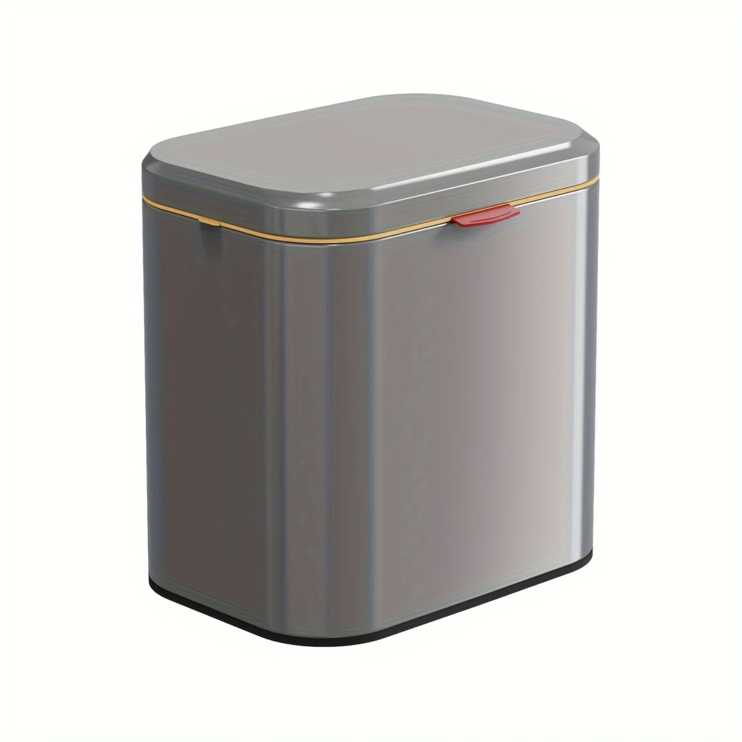 4L Stainless Steel Hanging Waste Bin with Lid - Wall Mounted Trash Can for Kitc image 3