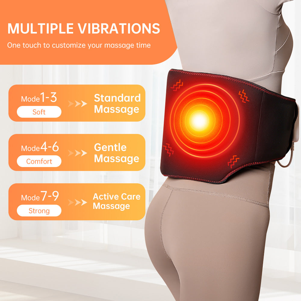 Waist Massager, Electric Lumbar Heating Belt Multi-gear Adjustment, Portable He image 3