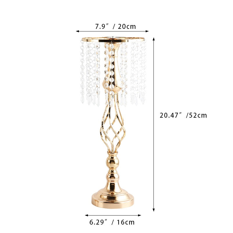 Exquisite Flower Twist Vase Crystal Candlestick Table Centerpiece Decor Flower image 0