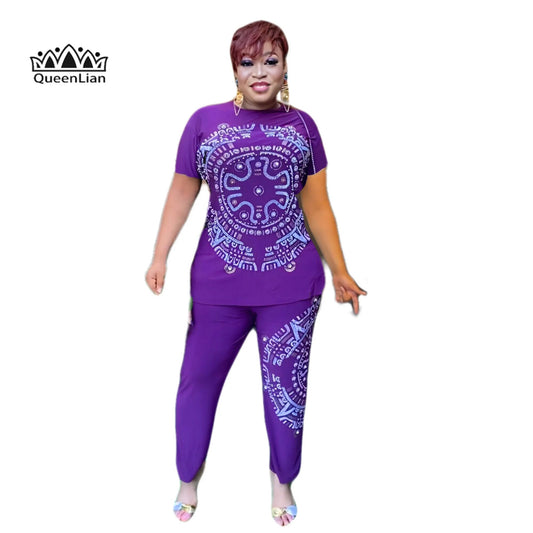 Big Elastic Materical Fashion Set with Exquisite Pearl and Rhinestone Embellish image 0