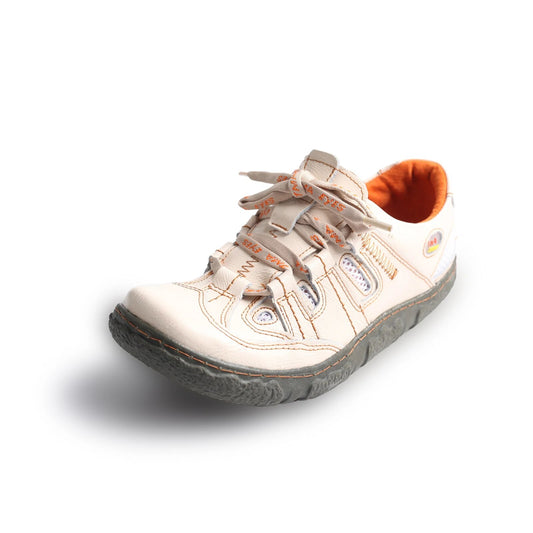 TMA EYES Women's Casual Lace-Up Breathable Mesh and Leather Sneaker image 0
