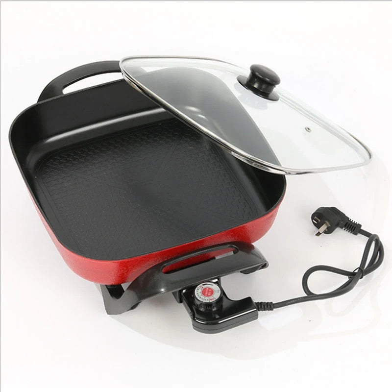 Multi functional household square pot instant hot pot electric hot pot no oil s image 3