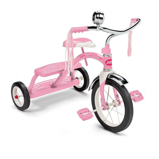 GISAEV, Classic Red Dual Deck Tricycle, 12" Front Wheel, Red image 0