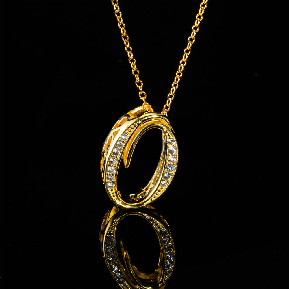 ANDYWEN 925 Sterling Silver Gold Long Chain Alphabet 26 Leter A W Pendant K H I image 7
