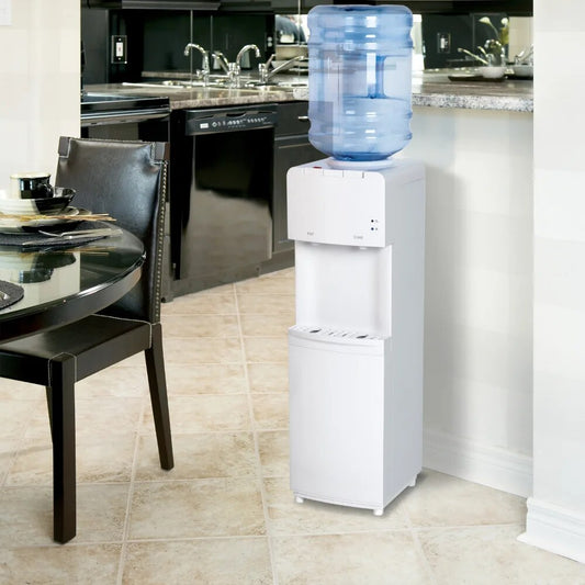 2023 New Great Value Top Loading Hot, Cold Temperature Water Dispenser, White W image 0