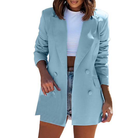 2023 Blazers Women Minimalist Solid Outwear Elegant Office Ladies Loose Work Su image 0
