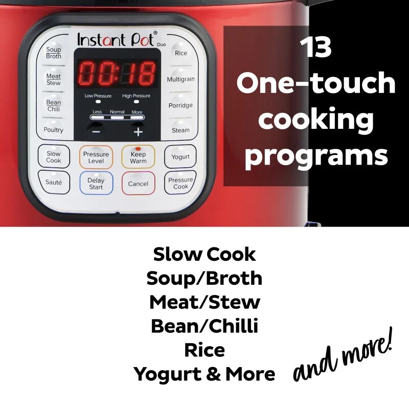 Quart Multi-Cooker, Red Stainless Steel image 4