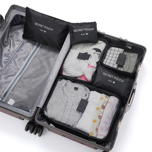 6 Pcs Travel Clothes Storage Waterproof Bags Portable Luggage Organizer Pouch P image 0