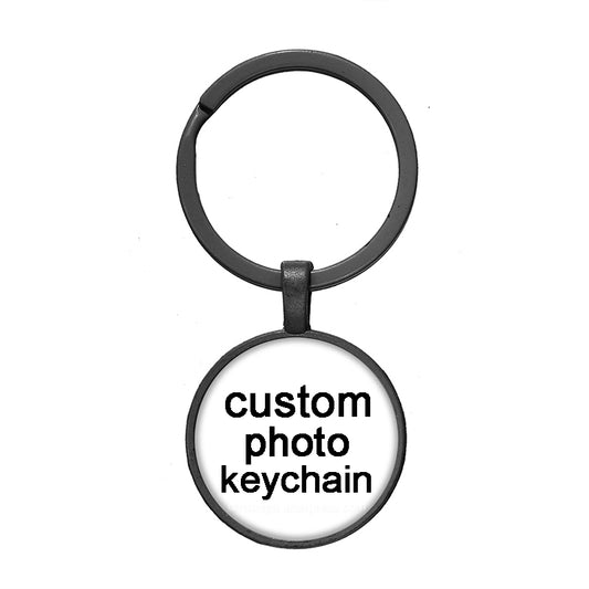 Personalized Custom Black/Golden/Bronze/Silver plated Keychain Photo Family LOG image 0
