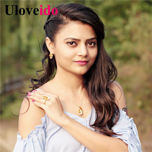 USA STOCK Uloveido Gold Color Costume Jewelry Wedding Decorations for image 0