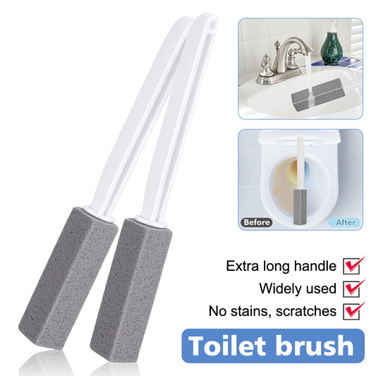 2PCS Pumice Stone Toilet Brush Bathroom Cleaning Stone with Handle Tile Sink Ba image 0