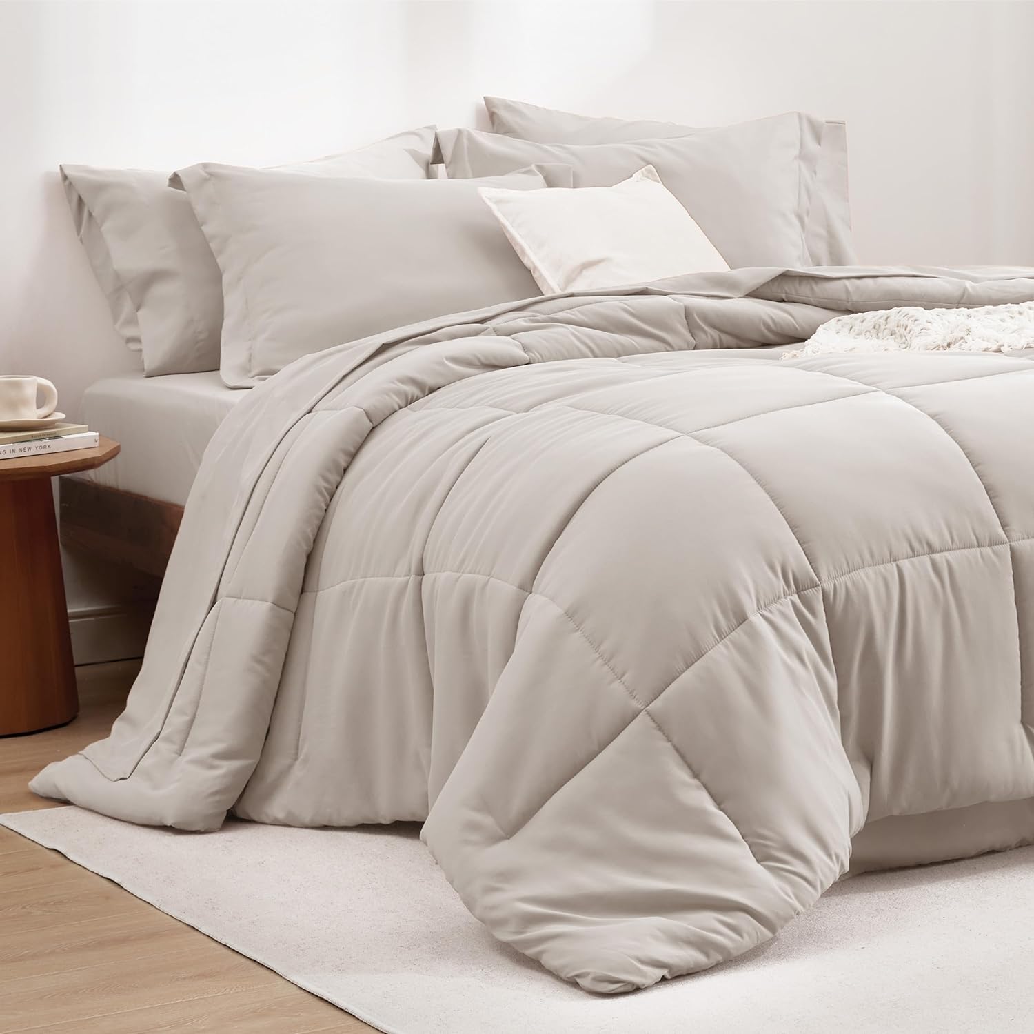 Bedsure Comforter Set - Reversible Queen Bed in a Bag with Comforters, Sheets,  image 5