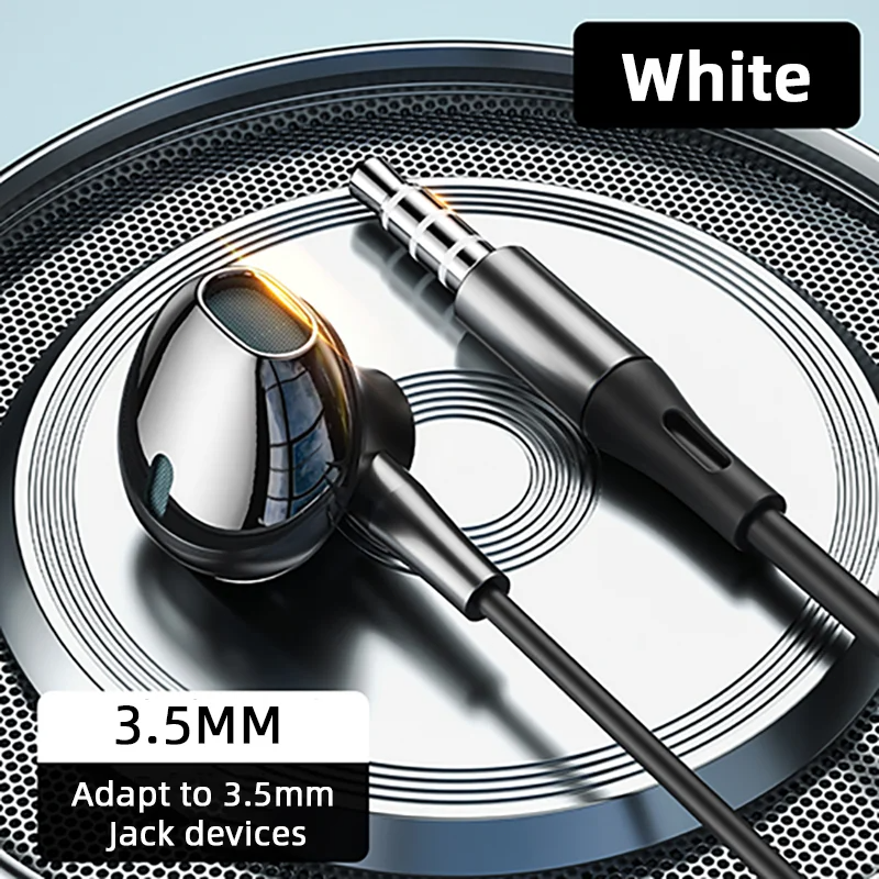 USB Type C Headphone HiFi Bass Stereo Volume Control Mic 3.5mm Wired Earbuds Fo image 7