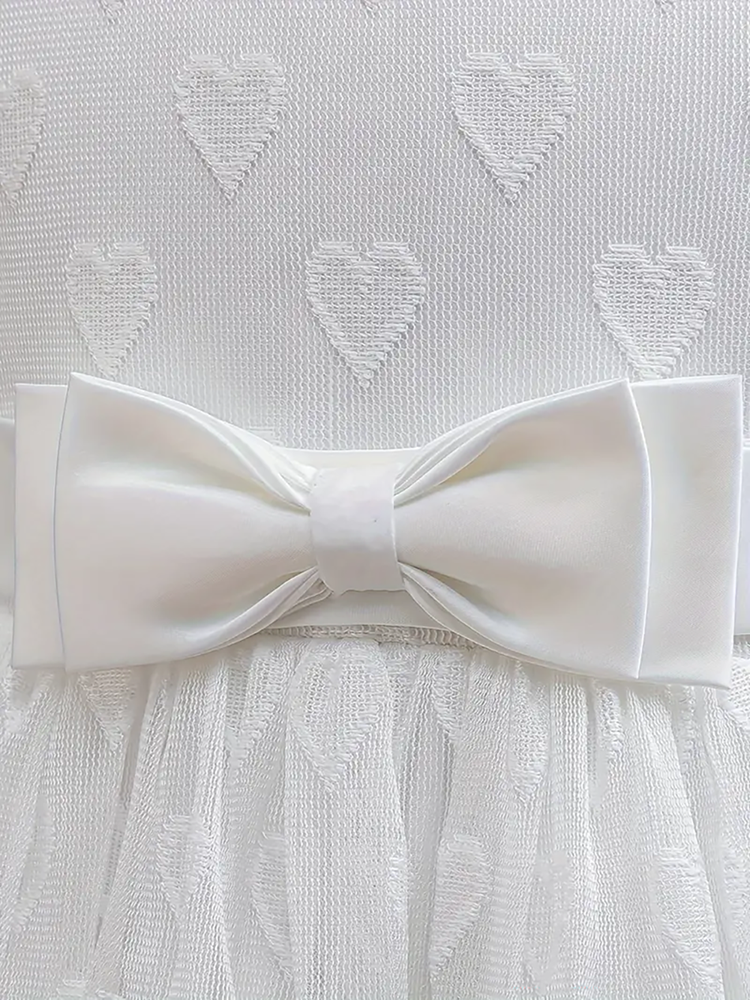 Girls Party Dresses Summer Luxury Elegant Bow Princess Dress Kids Baptism Lace  image 3