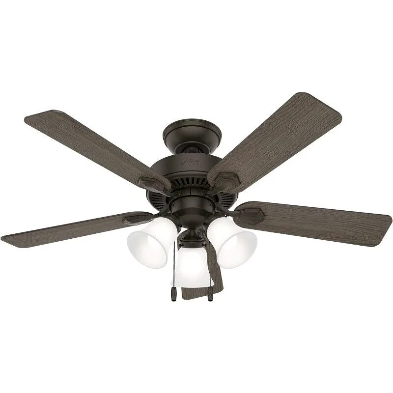 44 inch Swanson New Bronze Ceiling Fan with LED Light Kit and Pull Chain image 2