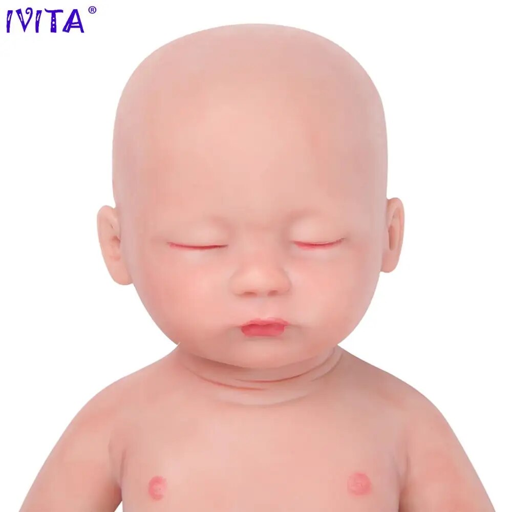 IVITA WG1509 38cm 1420g 100% Full Body Silicone Reborn Baby Dolls Realistic Gir image 4
