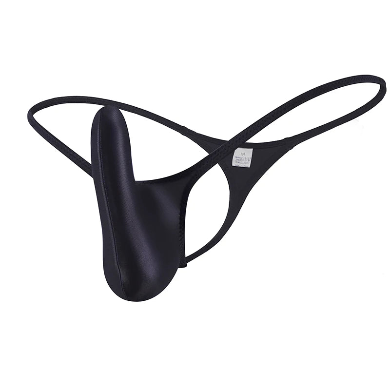 YAULAANG Sexy men's gloss gay underwear oily G-Strings thong Shiny low-waisted  image 0