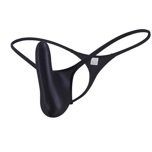 YAULAANG Sexy men's gloss gay underwear oily G-Strings thong Shiny low-waisted  image 0