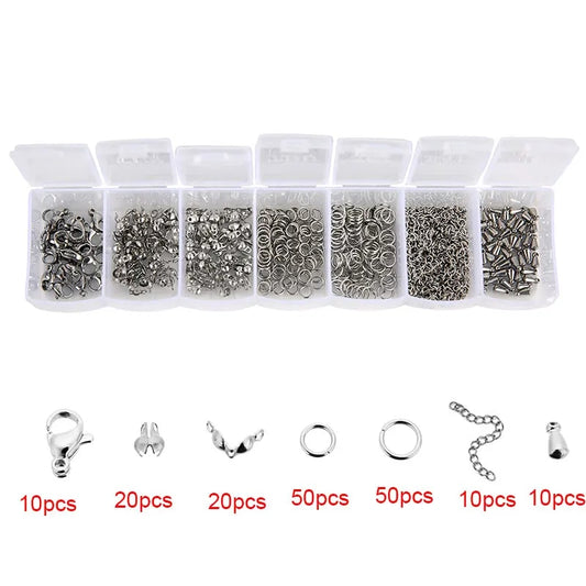 Stainless Steel Lobster Clasps Jump Rings Necklace Making Gold Color Extender C image 0