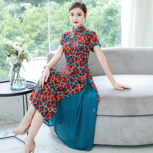 2022 Vietnam Aodai Dress for Women Chinese Traditional Plus Size Qipao Dress Re image 0