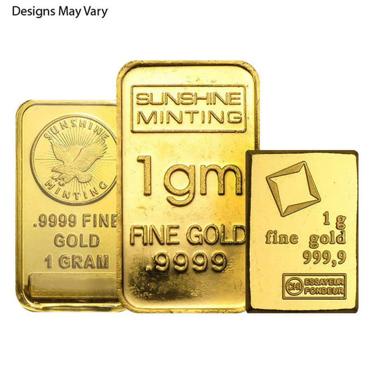 1 gram Generic Gold Bar .999+ Fine (Secondary Market) image 0