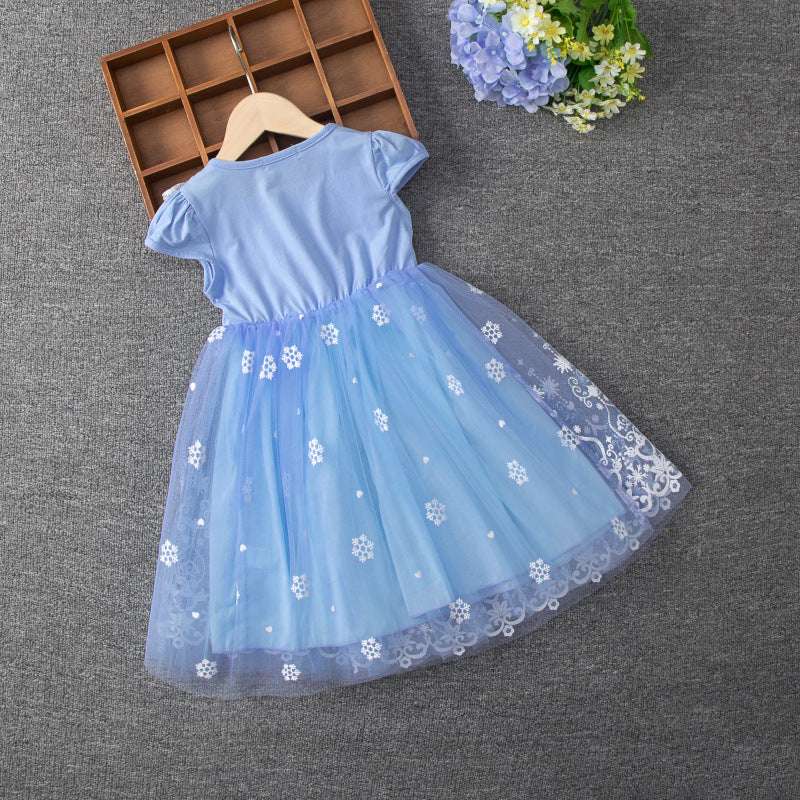 2024 New Girls Clothes Summer  Flying Sleeve Kids Dress Party Baby Dresses for  image 2