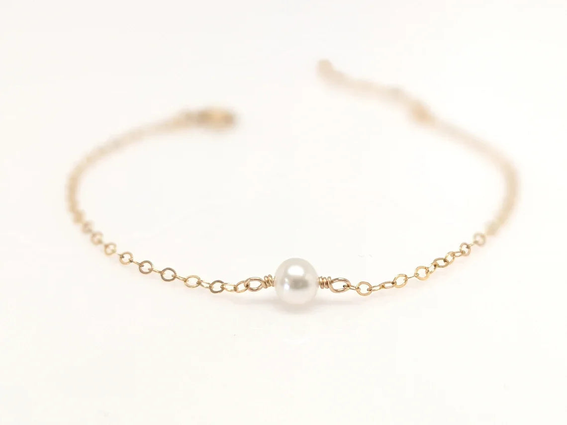CCGOOD Natural Freshwater Pearl Bracelets Gold Plated 18 K Bracelet for Women M image 0