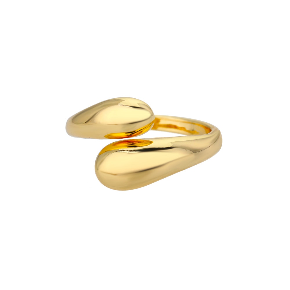 48 Style Women Stainless Steel Rings Gold Color Hollow Out Geometric Open Ring  image 0