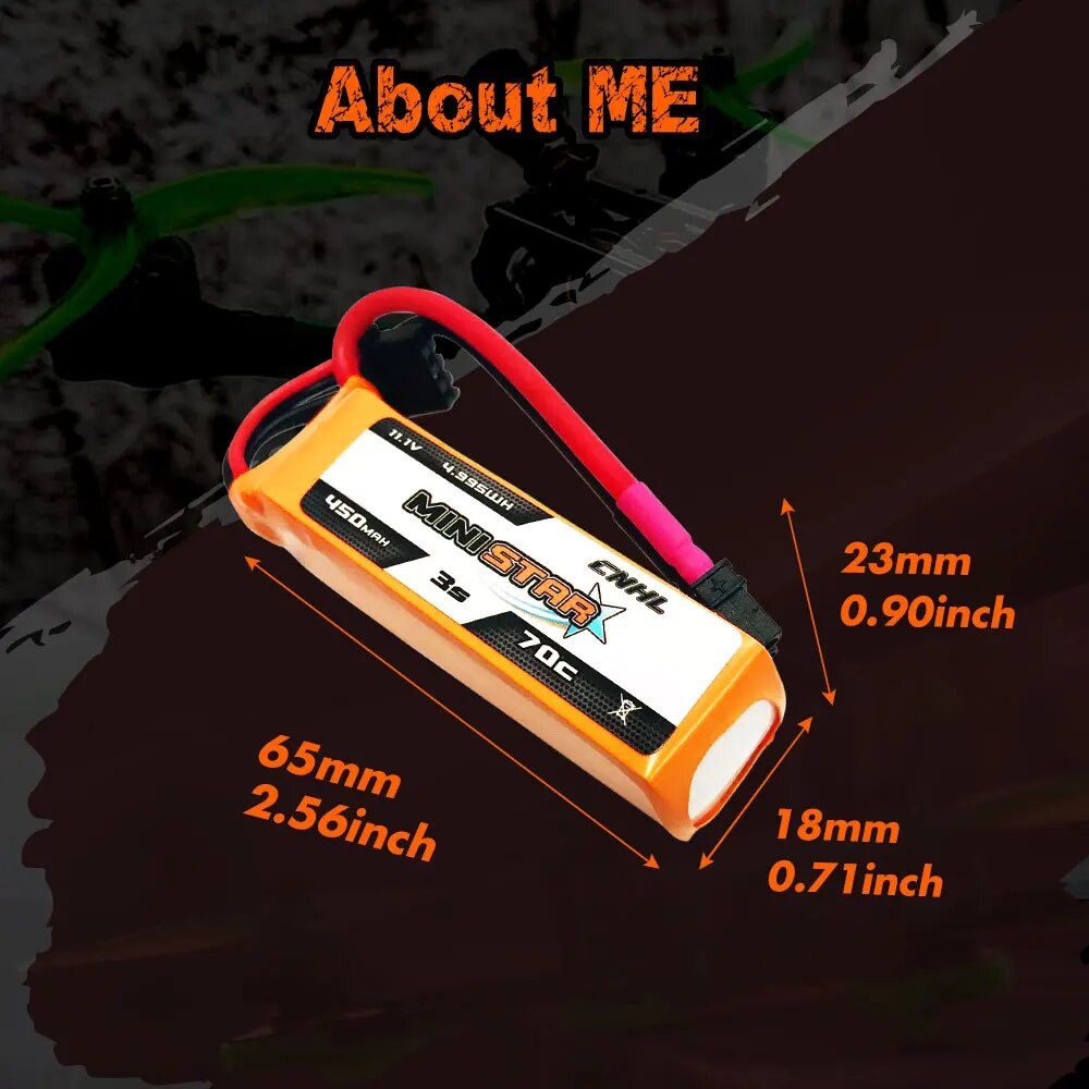 4PCS CNHL 3S 450mAh 11.1V Lipo Battery 70C MiniStar With XT30 Plug For Mini Qua image 1