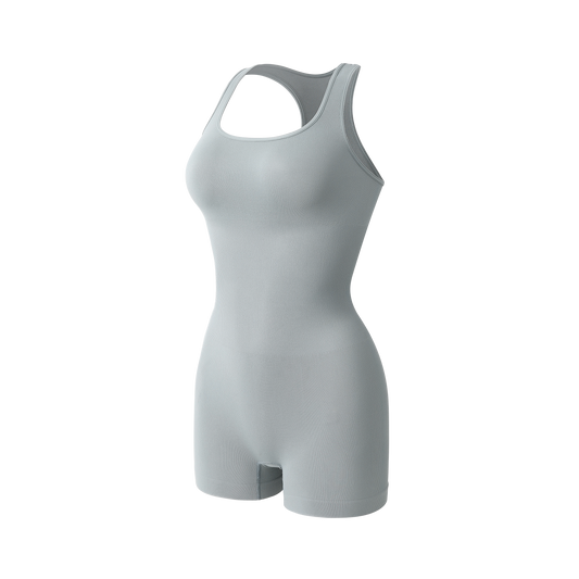 Womens Yoga Rompers  Jumpsuit Tummy Control One Piece Bodycon Stretch Short image 0