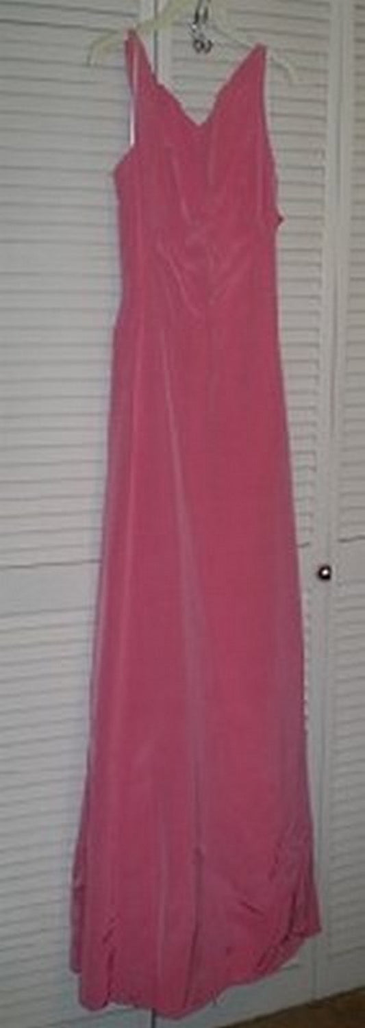 Watters & Watters Women Dress Crepe Pink Sleeveless Full-Length Size 8 image 0