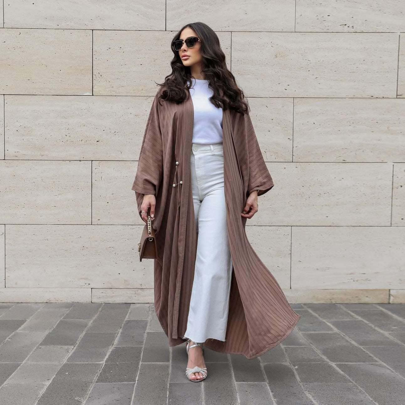Modest Abaya Ramadan Dubai Robe Femme Musulmane Turkey Kaftan Islamic Clothing image 2