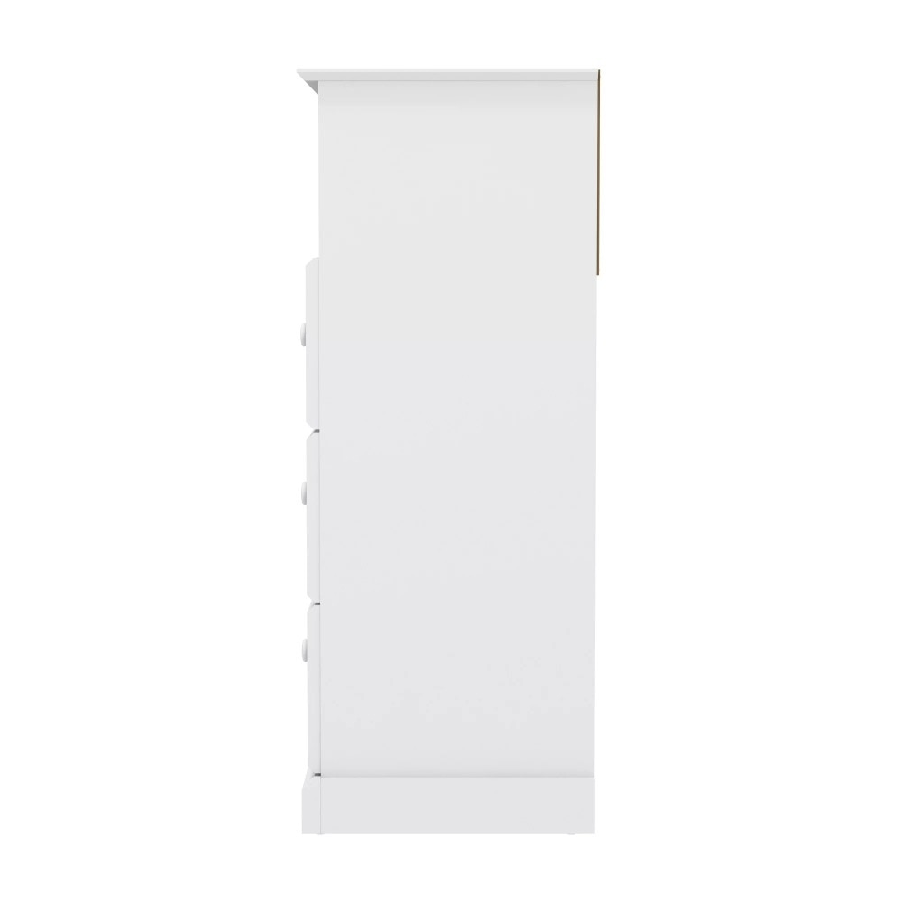 Wood 3-Drawer Kids Dresser with Storage Shelf, nightstand  furniture bedroom image 2
