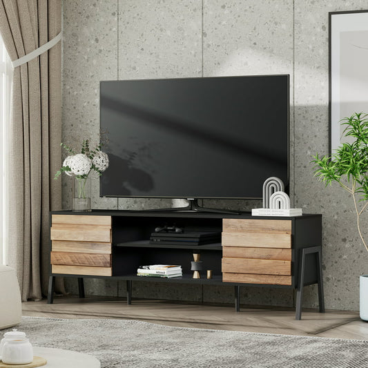 Stand for 65 inch TVs,  Wood  Cente Media Console Table for Living Room, 60 inc image 0