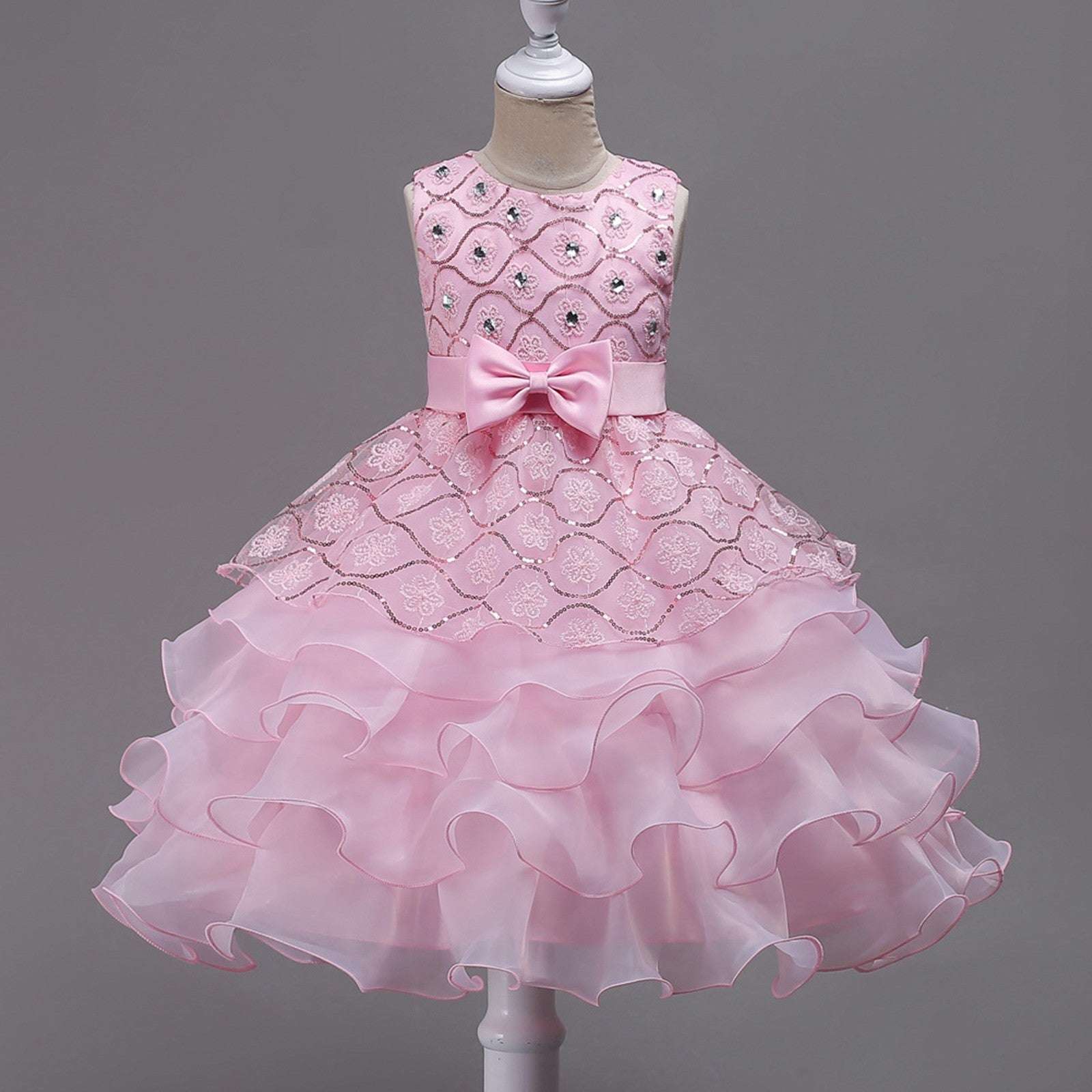 Children Modern Jazz Dance Costumes Kids Girls Stage Wear Birthday Wedding Part image 2